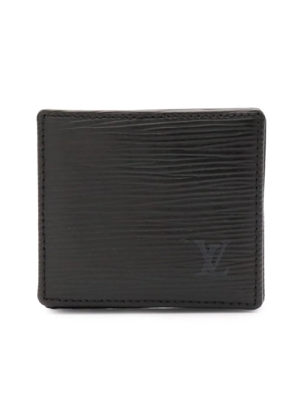 Louis Vuitton Epi Porte Monnaie Boite Coin Purse Square Shape Leather Noir Black